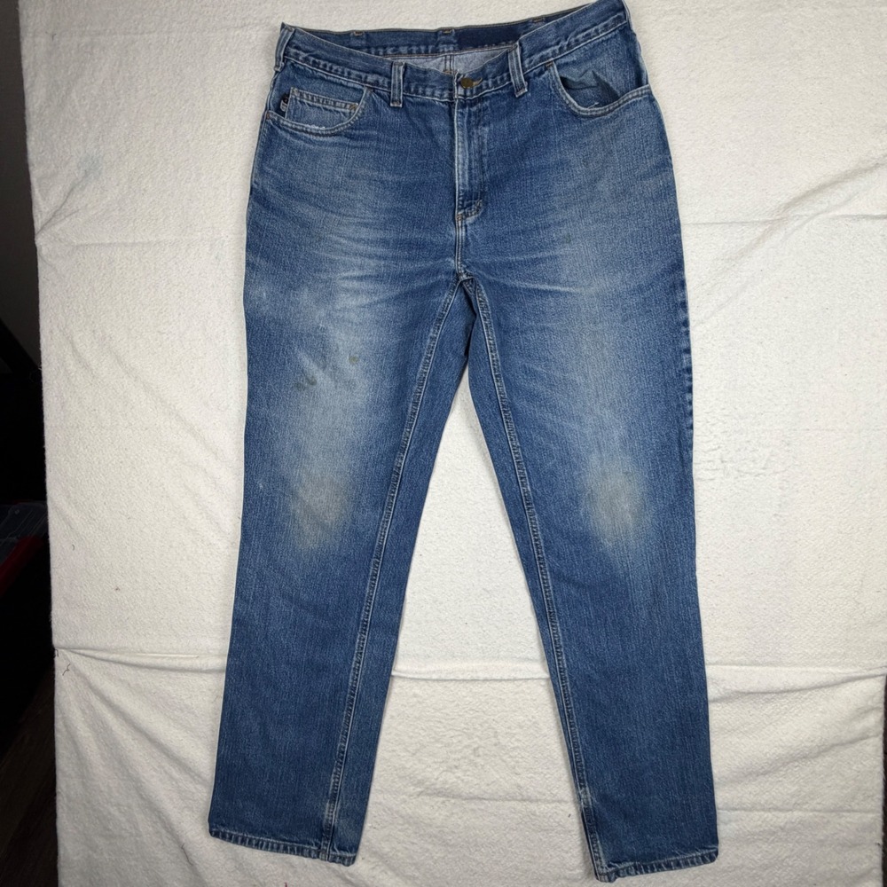 Carhartt FR Flame Resistant Jeans Mens Blue Denim Work Pants CAT 2 NFPA 2112